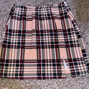 plaid mini skirt